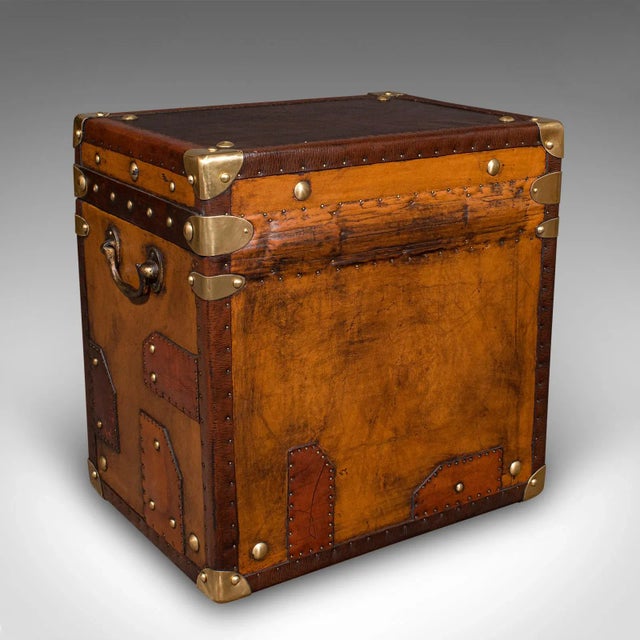 Metal 1970's Pair Vintage Officer's Campaign Luggage Cases For Sale - Image 7 of 12