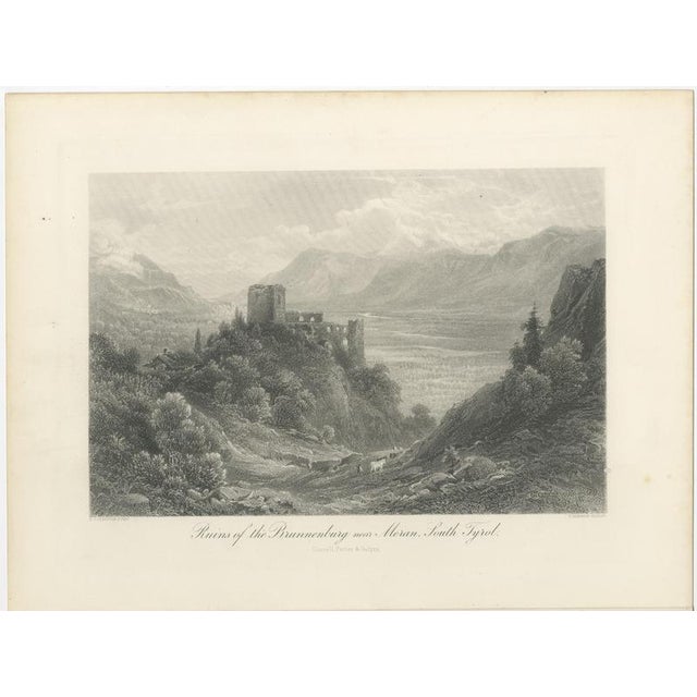 After Edward Theodore Compton, Ruins of the Brunnenburg Near Meran, South Tyrol, 1878, Engraving For Sale - Image 3 of 9
