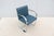 Metal Ludwig Mies Van Der Rohe Brno Flat Bar Chair in Indigo Blue Vinyl by Gordon For Sale - Image 7 of 18
