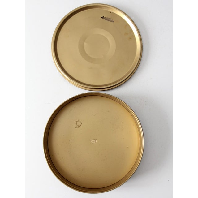 Vintage 70s Hand Painted Ducks Venee Tin For Sale - Image 10 of 12