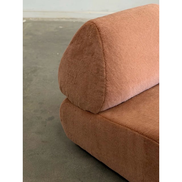 2020s Isosceles Lounge Chair in Pink Mohair For Sale - Image 5 of 11