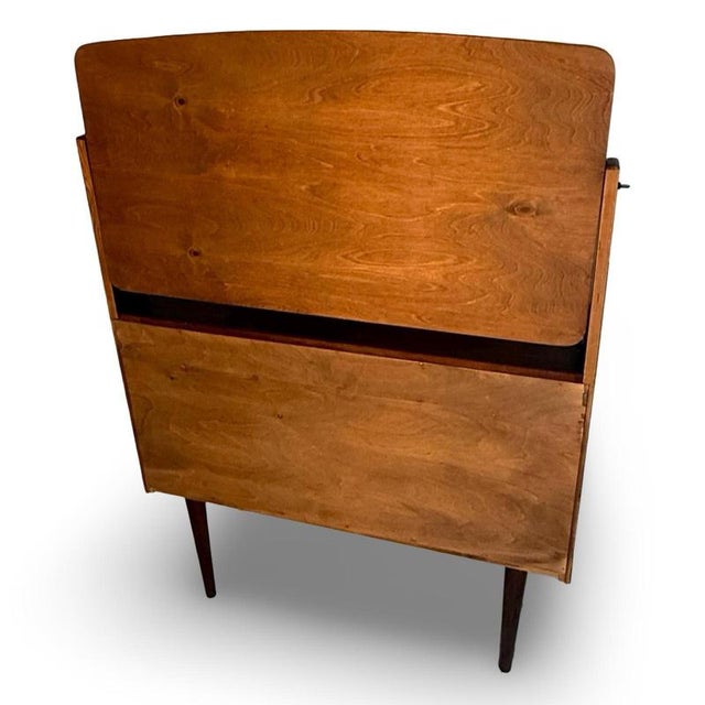 Danish Walnut Veneer Vanity from Tibergaard, 1960s For Sale - Image 8 of 11