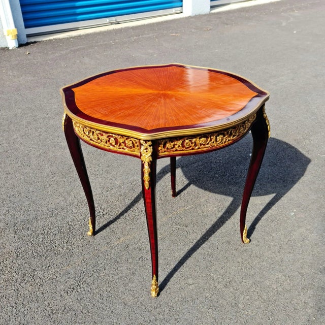 New Parquetry French Style Accent Tabel/Desk. Classic Accent Table, Side and Center. For Sale - Image 4 of 10