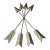Set of 4 Metal Powder Coated Wall Hanging Arrows For Sale