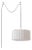 Modern Scallop Pendant Ceiling Light Fixure - Fabric Drum Shade For Sale