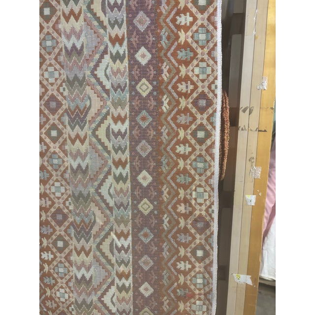 Burnt Orange Vintage Tribal Fabric For Sale - Image 8 of 8