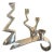 Matthew Hilton Aluminum Zig Zag and Wave Candlesticks - Set of 3 For Sale
