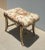 French Country Vintage French Country Floral Vanity Bench W Silver Gilt Base #1 For Sale - Image 3 of 12
