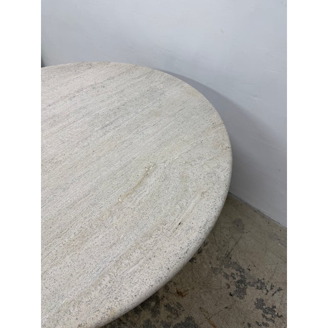 Stanley J Friedman Arrowhead Dining Table With Custom Travertine Top for Brueton For Sale - Image 11 of 18