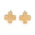 Metal Mid 20th Century Pair of Tiffany & Co. Vintage 18k Yellow Gold Swiss Cross Studs Earrings 7.8mm X 2.6mm For Sale - Image 7 of 10