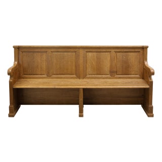Antique Oak Bench, 1920s For Sale