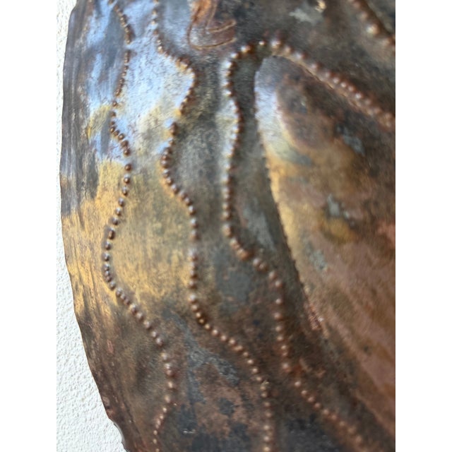 Vintage Brutalist Metal Wall Sculpture, 1950s For Sale - Image 9 of 18