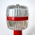 Mid-Century Modern Space Age Red Metal and Clear Ribbed Glass Wall Lights, 1970s, Set of 2 For Sale - Image 6 of 13