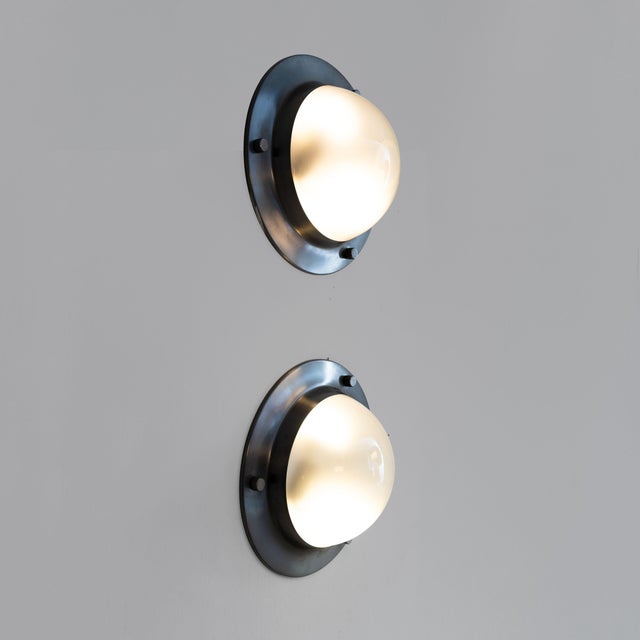 Brown Tommy LSP6 Wall Lights by Luigi Caccia Dominioni, 1965, Set of 2 For Sale - Image 8 of 8