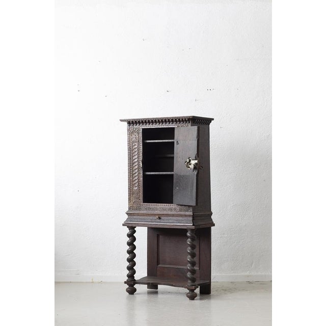 Antique Danish Baroque Cabinet, 1676 For Sale - Image 3 of 8