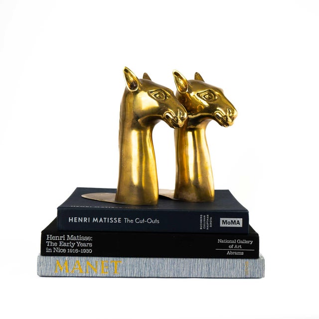 Vintage Brass Llama Bookends by Sarreid - A Pair For Sale - Image 10 of 15