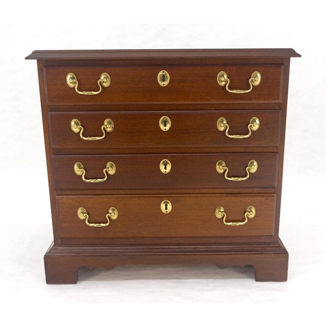 Council Compact Mahogany 4 Chest Night Stand Side Table Mint For Sale - Image 10 of 16