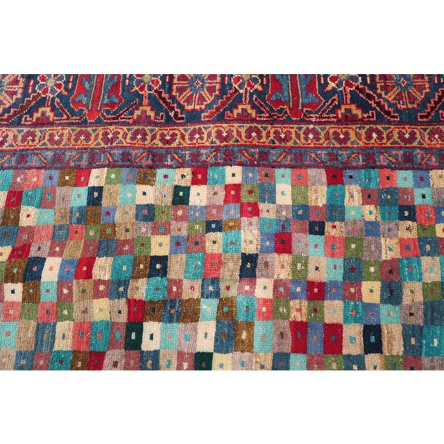 Turquoise Galerie Shabab Collection Mid-20th Century Persian Veece Rug For Sale - Image 8 of 10