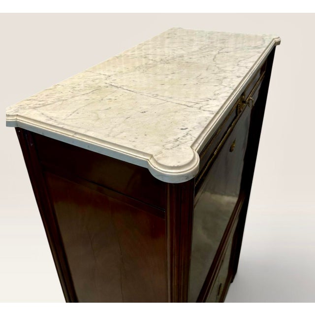 Louis XVI Mahogany Secrétaire À Abattant, Stamped J. Canabas, Jme, 18th Century For Sale - Image 12 of 14
