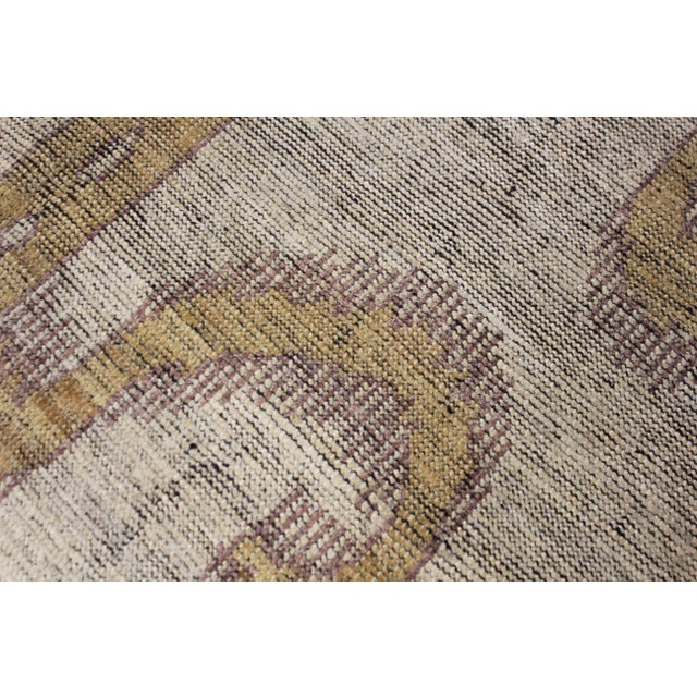 Hand Knotted Ikat Wool Rug. 6'7" X 9'9" For Sale - Image 4 of 4