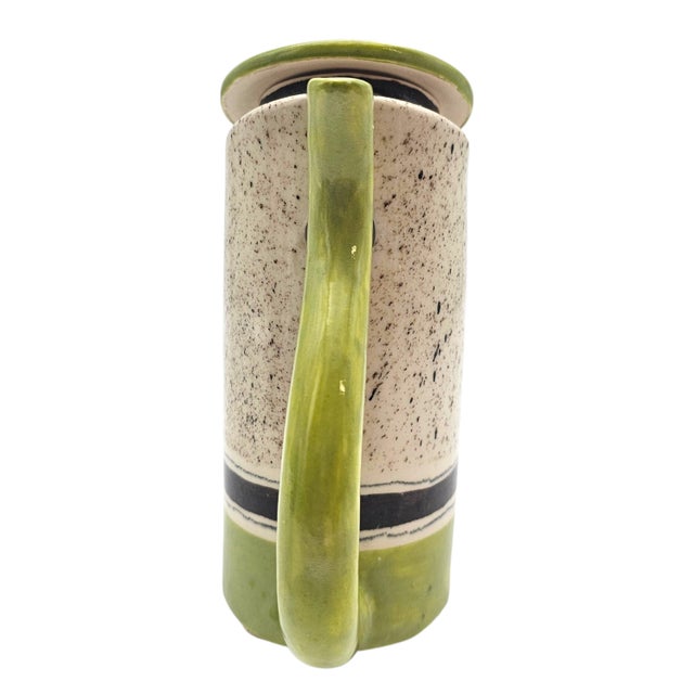 Signed D. Kite Postmodern Studio Ceramic Teapot Green Speckle 7.5" For Sale In San Francisco - Image 6 of 13