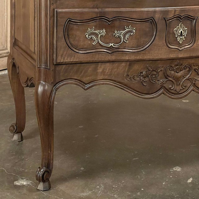 Antique Country French Regence Walnut Commode For Sale - Image 11 of 18