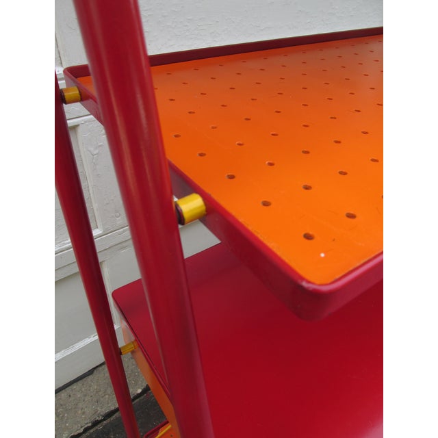 Vintage Modernist Style Painted Single Drawer Etagere Circa 1960 For Sale - Image 13 of 15