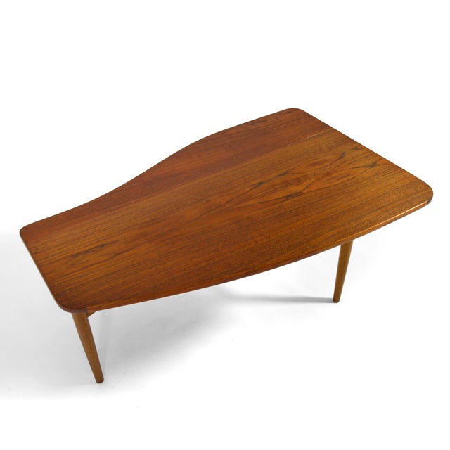 Wood Finn Juhl Coffee Table with Drop-Leaf by Bovirke For Sale - Image 7 of 11