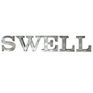 Vintage Neon Sign Channel Letters - SWELL For Sale