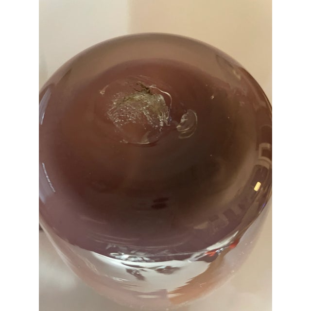1980s 1980s Dusty Rose Art Glass Ombré Vase For Sale - Image 5 of 6