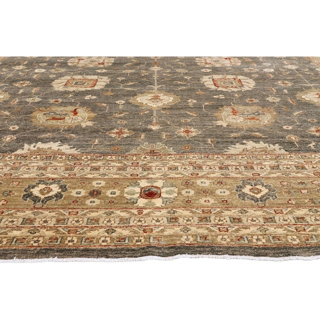 Vintage Pakistani Oushak Rug, 11'10 X 14'11 For Sale - Image 4 of 10