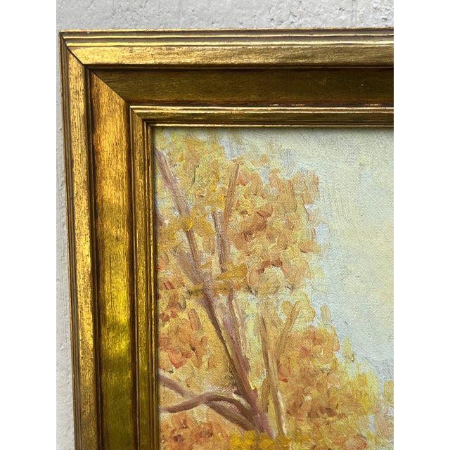 Impressionist 1938 Painting of Autumn in New England For Sale - Image 3 of 5