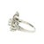 1940s retro platinum and diamond cocktail ring. The ring features an approximately 0.35 carat brilliant cut diamond, white...