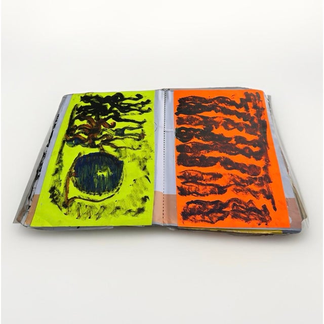 Folk Art Purvis Young Original One-of-a-Kind Paintings Book 60+ Works, 23x19 Outsider Art For Sale - Image 3 of 7