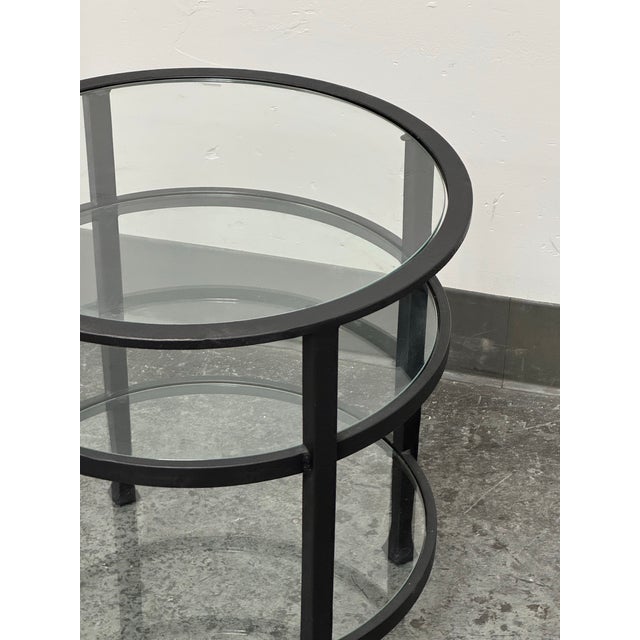 Tanner Round Glass End Table For Sale - Image 9 of 12
