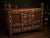 Antique Indian Hand-Carved Wooden Cabinet with Mirror Inlay and Hidden Compartment For Sale - Image 4 of 9