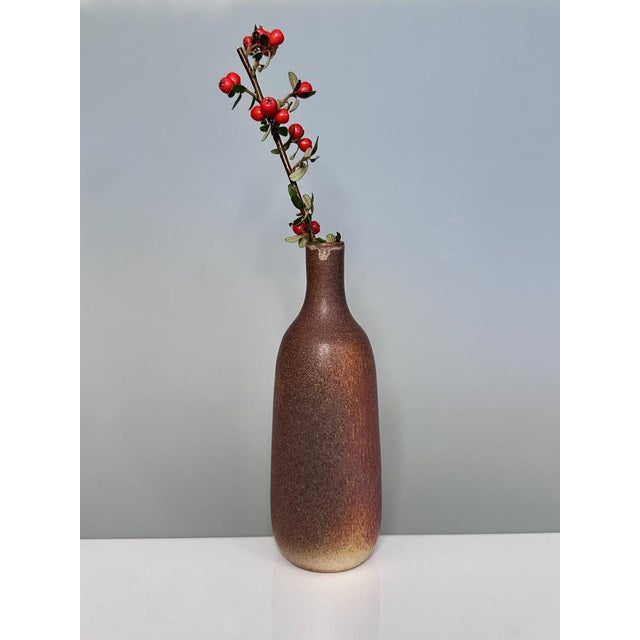 Modern Studio Ceramic Art Bottle Vase from WGP Silberdistel, West Germany, 1960s For Sale - Image 3 of 13
