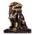 Vintage Chinese Guardian Lion Censer With Silver and Gold Patina For Sale