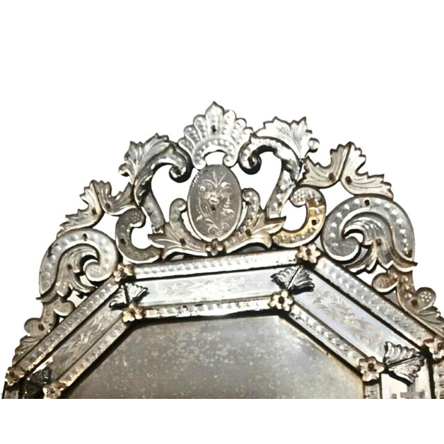 Baroque 19th Century Napolean III Venise Style Mirror For Sale - Image 3 of 4