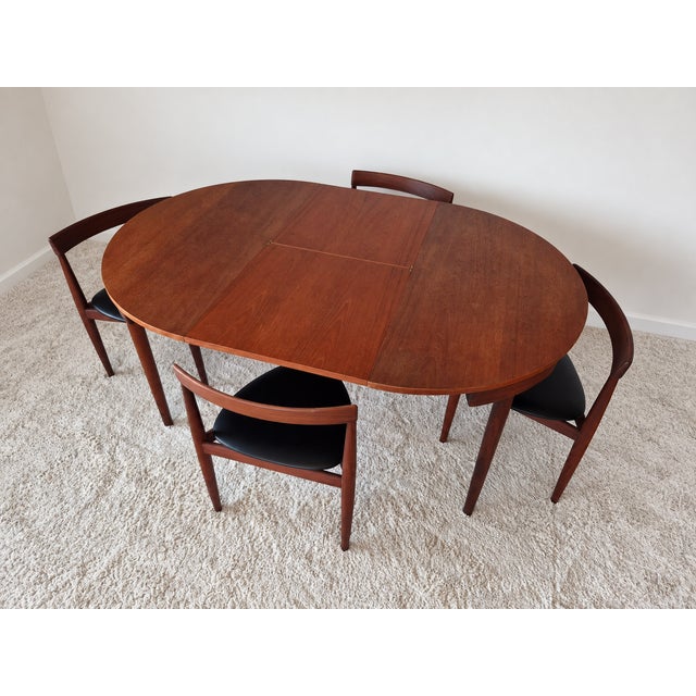 Round Extendable Dining Table and Chairs in Teak by Hans Olsen for Frem Røjle, Denmark, 1960s, Set of 5 For Sale - Image 11 of 18