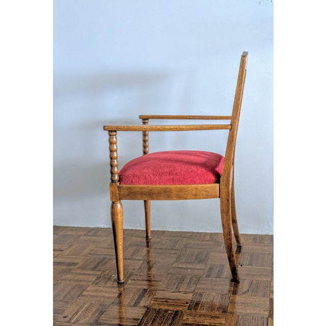 Mid-Century Modern Mid Century Rococo Revival Armchair With Red Velvet Seat For Sale - Image 3 of 5