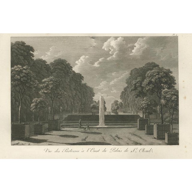 Louis-Pierre Baltard, Views of the Gardens and Vestibule of Saint-Cloud Palace, 1803, Engraving For Sale - Image 4 of 9