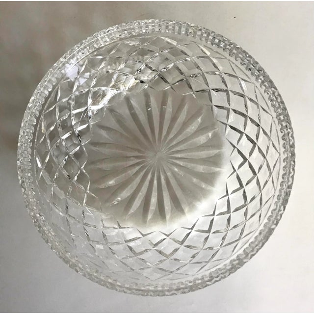 Hollywood Regency Vintage Cut Crystal Candy Dish Bowl For Sale - Image 3 of 4