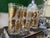 Mid-Century Modern Gold Royal Ladies Portrait Tall Boy or Tumbler Glasses - Set of 7 For Sale In Chicago - Image 6 of 12