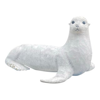 Large 1950s Italian Papier-Mâché Seal Folk Art Sculpture For Sale