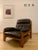 Brutalist Leather Armchair in the style of Pierre Chapo, 1970s For Sale - Image 4 of 12
