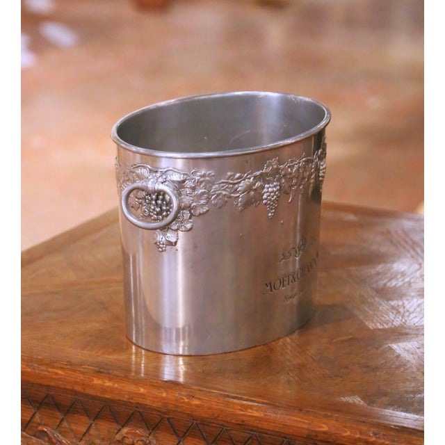 Early 20th Century French Moët & Chandon Pewter Two-Bottle Champagne Cooler For Sale - Image 9 of 12