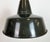 Industrial Black Enamel Factory Lamp with Iron Top, 1950s For Sale - Image 4 of 18