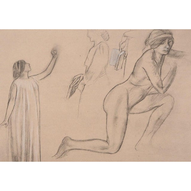 Modern Maurice Denis, Study for Lyrical Drama, Early 20th Century, Original Lithograph For Sale - Image 3 of 5
