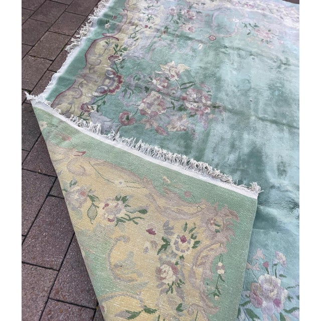 Mid 20th Century Vintage/Antique Art Deco Chinese Oriental Carpet Over Size 11'8 X 19'8" For Sale - Image 4 of 12